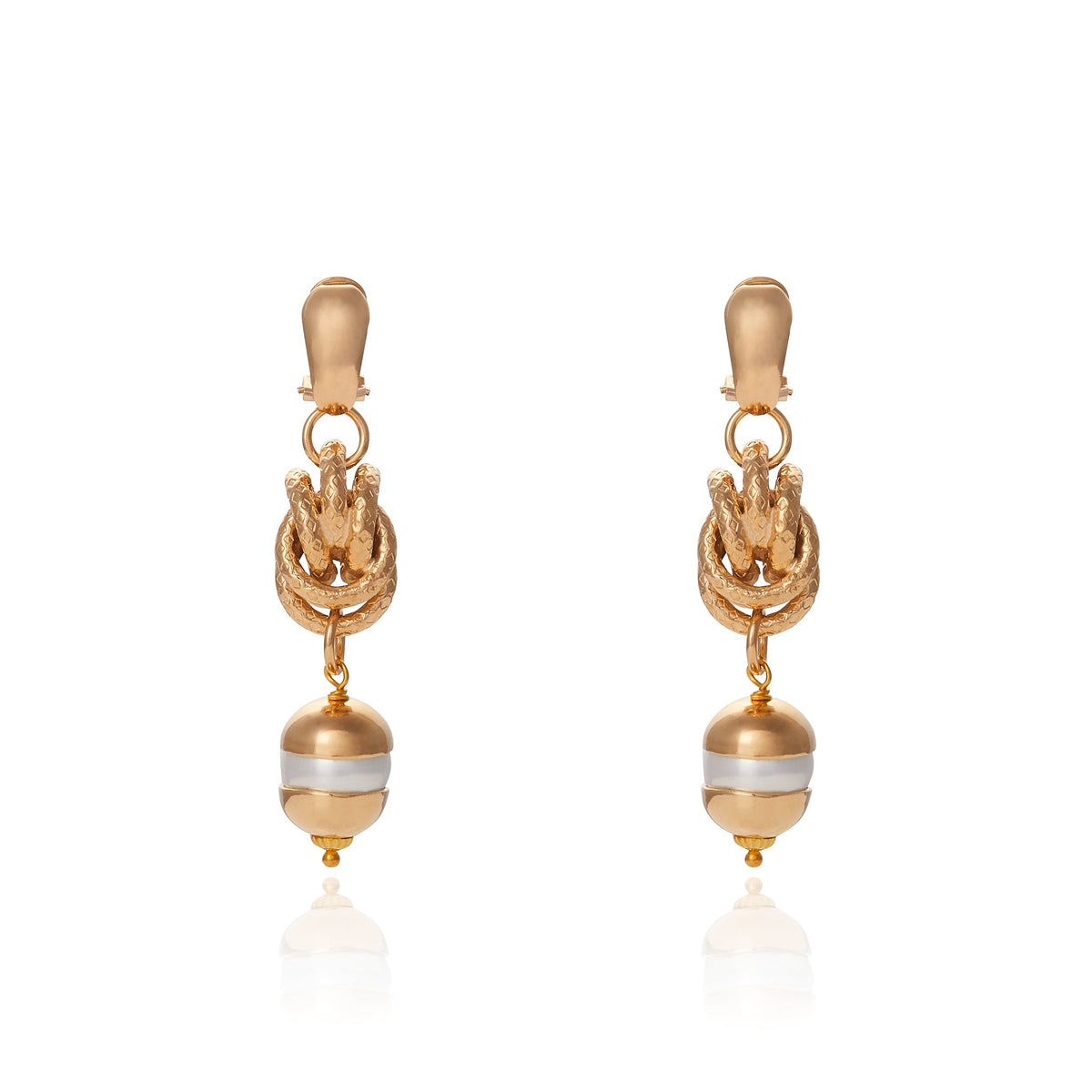 Cambodia Pearl Link Earrings