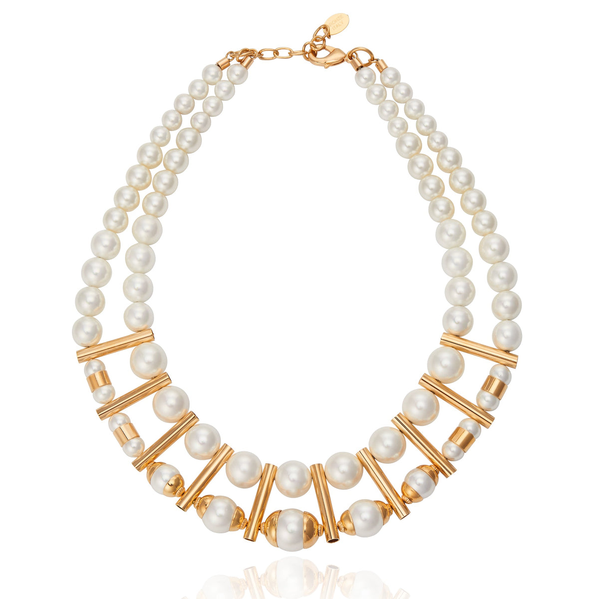 Taj Mahal Duo Necklace - Pearl