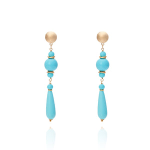 Taj Mahal Medium Earring - Turquoise