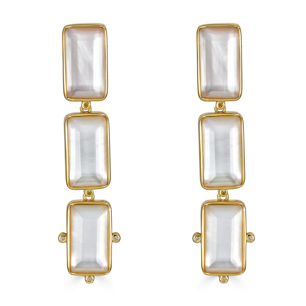 Maggie Earring - White Mother of Pearl