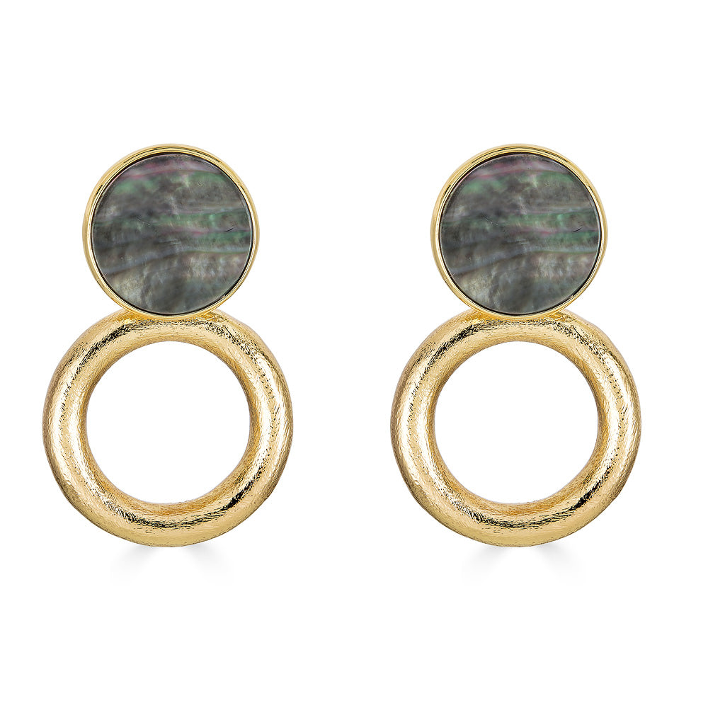 Lana Earring - Black Mother of Pearl