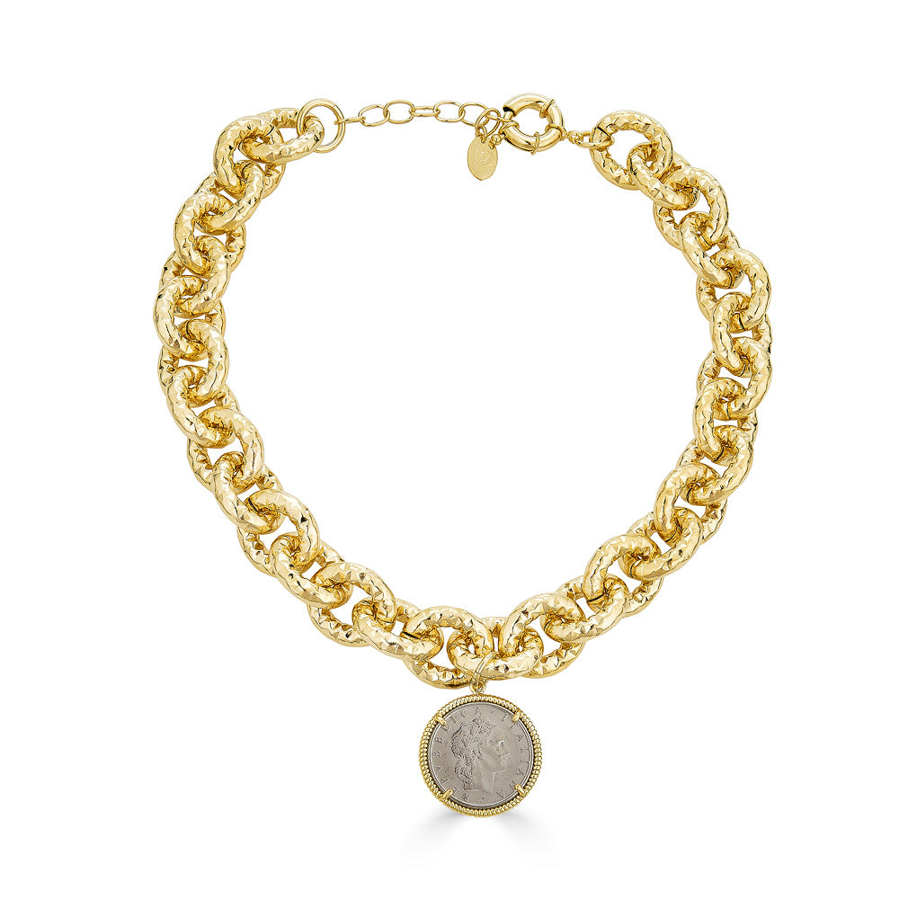 Lexi Hammered Chain Necklace