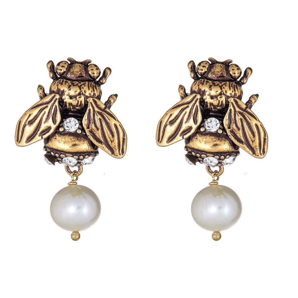Bumblebee Pearl Earring