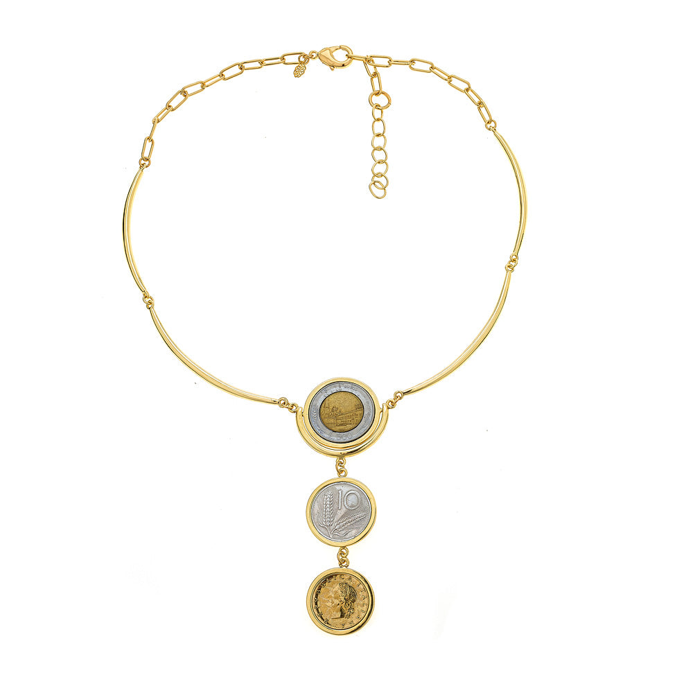 Anna Drop Coin Necklace