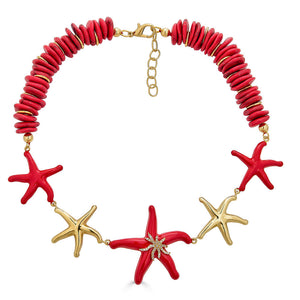 Sea Star Necklace - Red