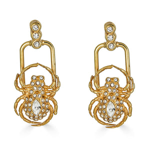 Spider Drop Earring - Gold