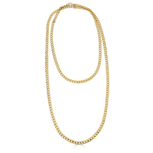 Infinity Long Chain Necklace - Gold