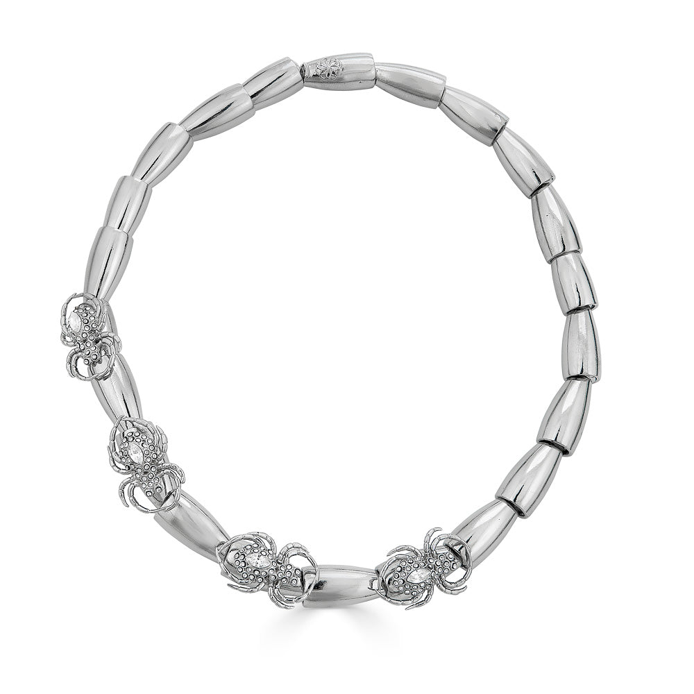 Spider Armor Necklace - Silver