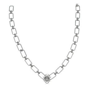 Classic Spider Chain Necklace - Silver