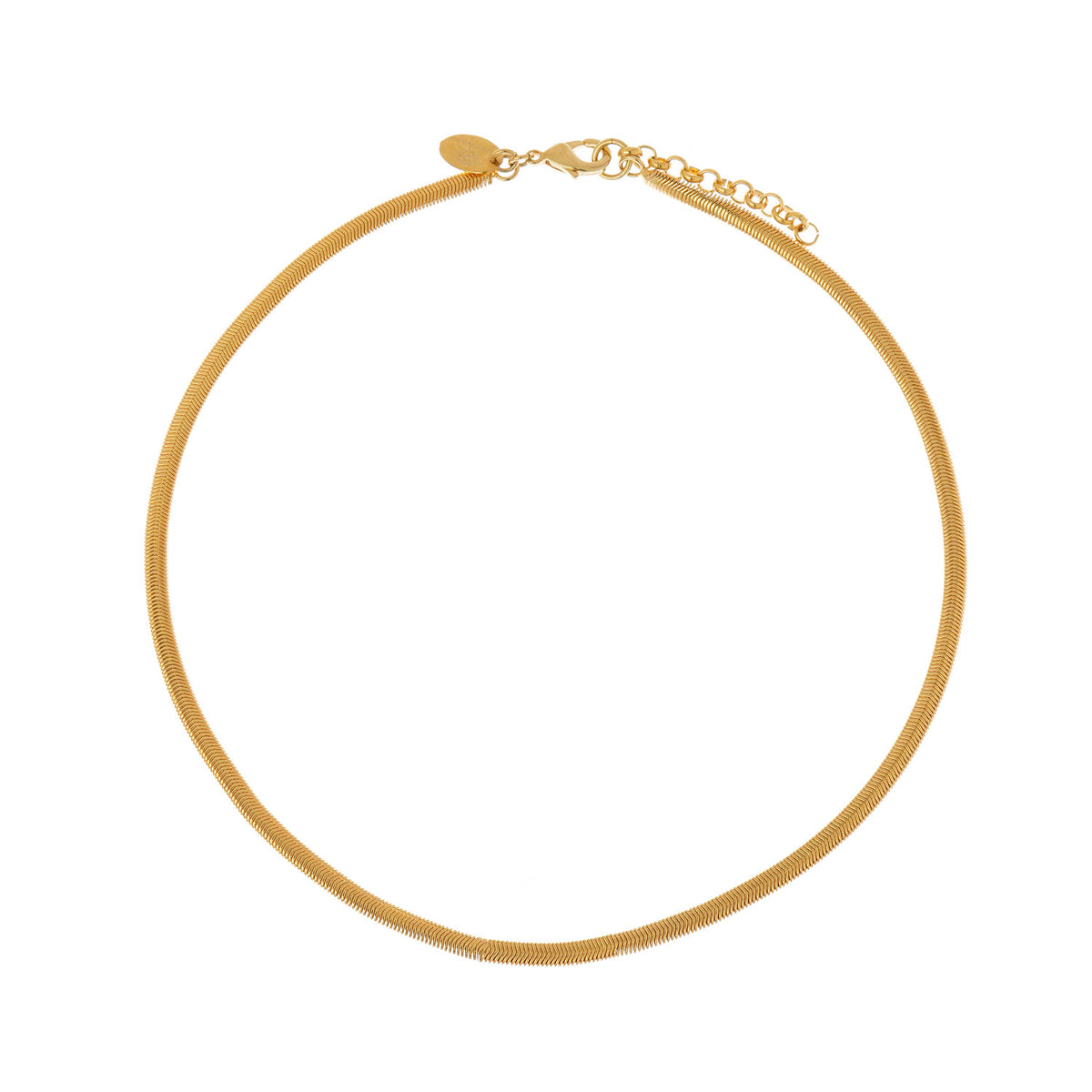 Small Snake Chain Necklace 18K Gold Plated