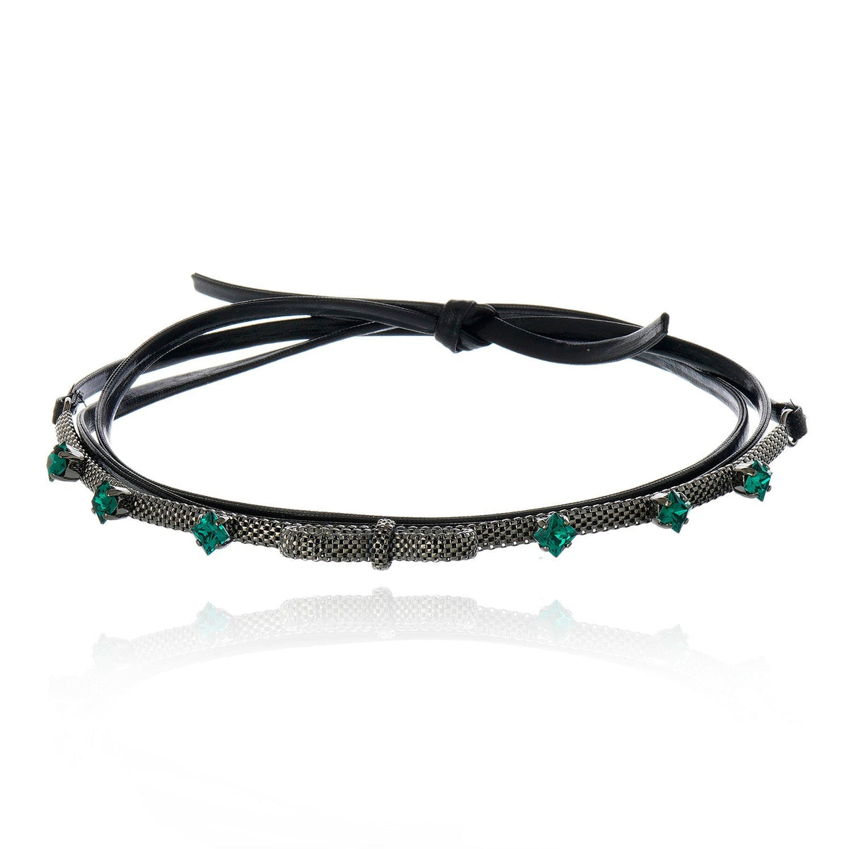 Grace Leather Choker Graphite