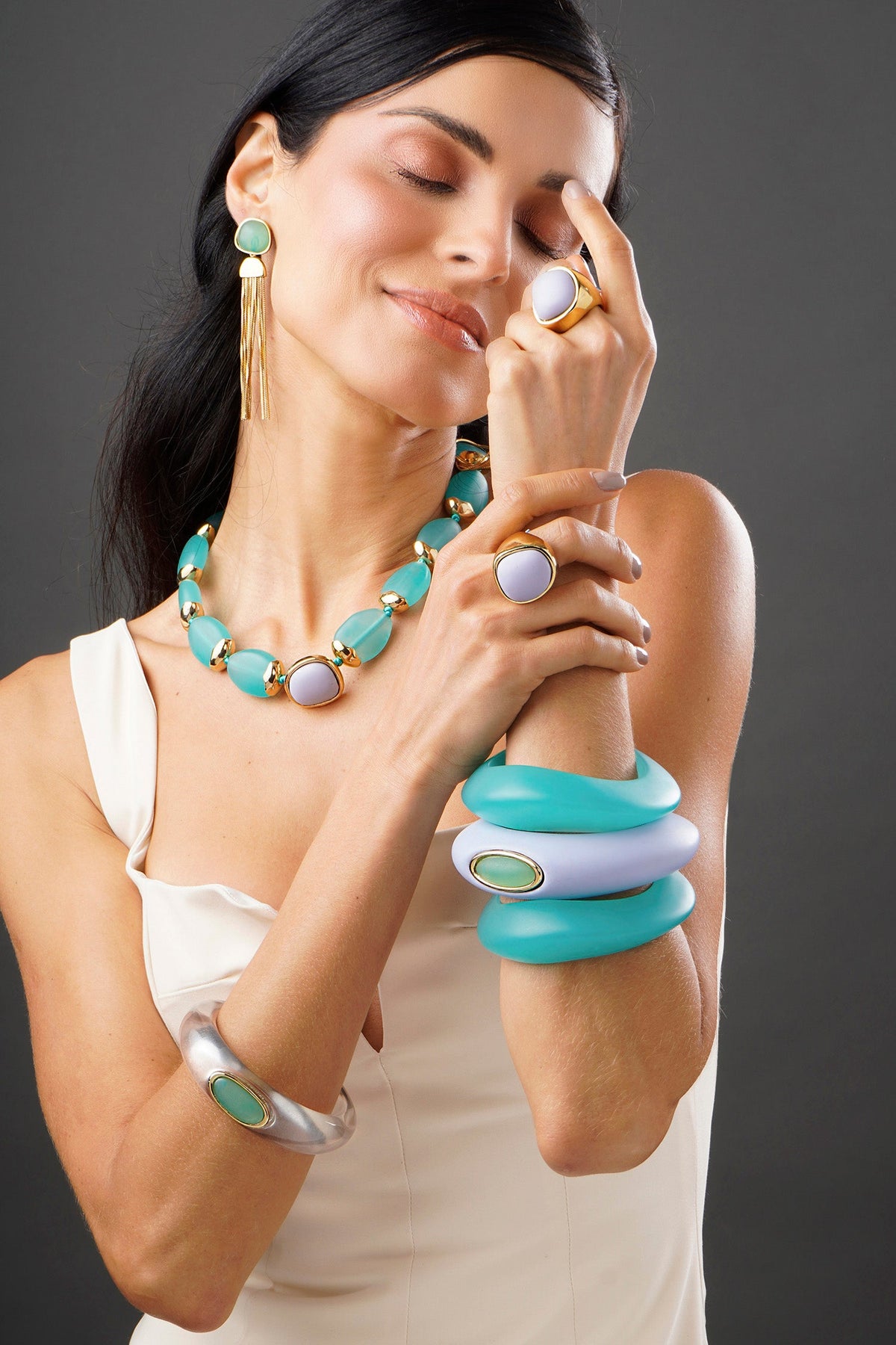 Max Wave Resin Bangle - Turquoise