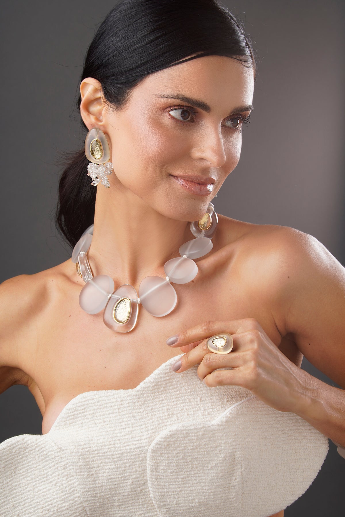 Resin Drop Ring Clear