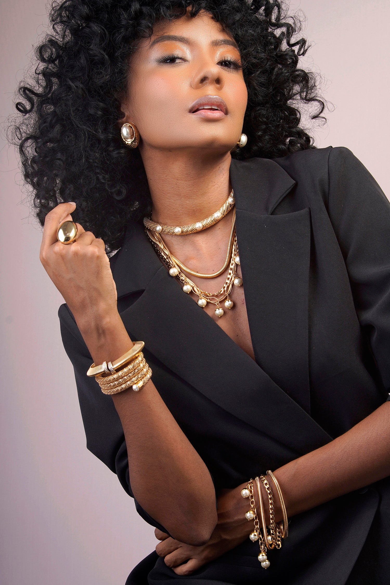 Nice Multi Necklace - Gold