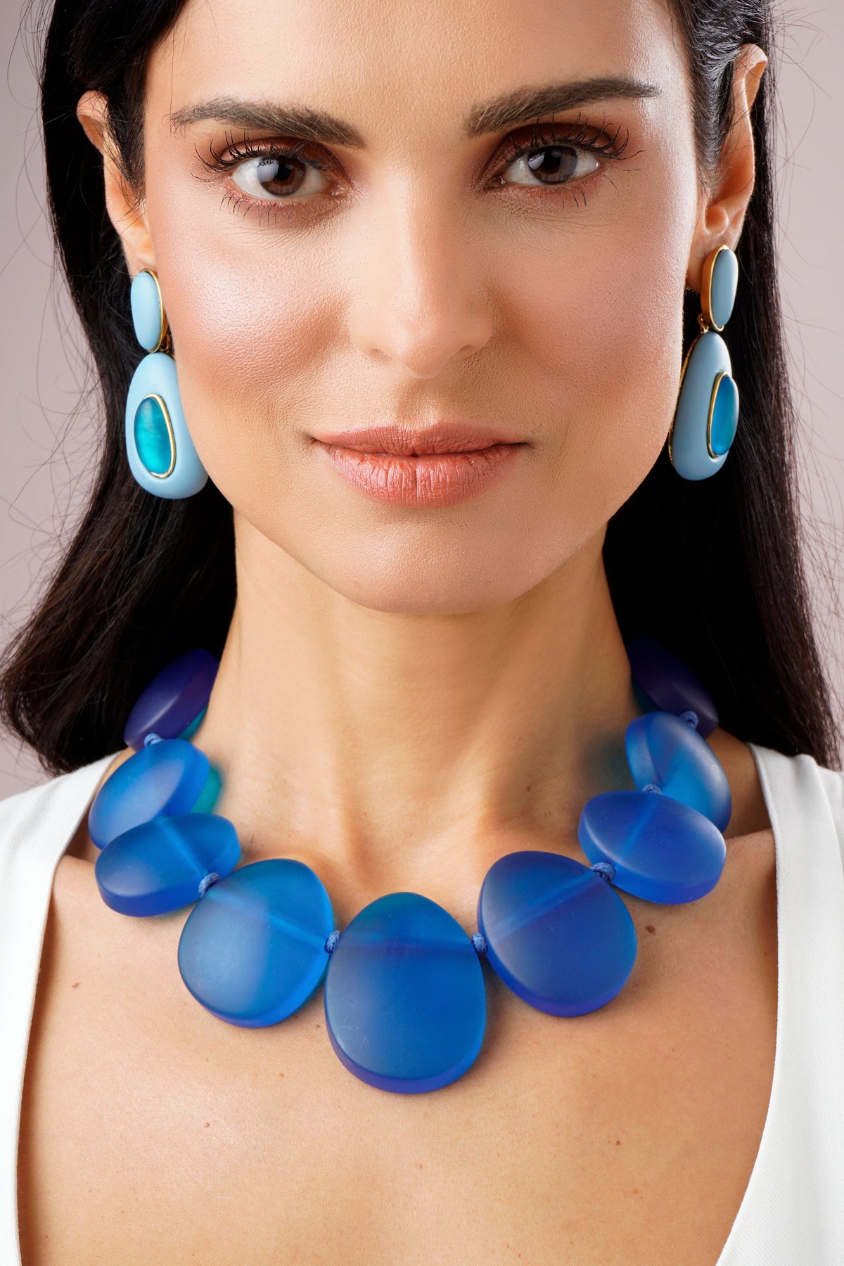 Concept Resin Necklace - Blue