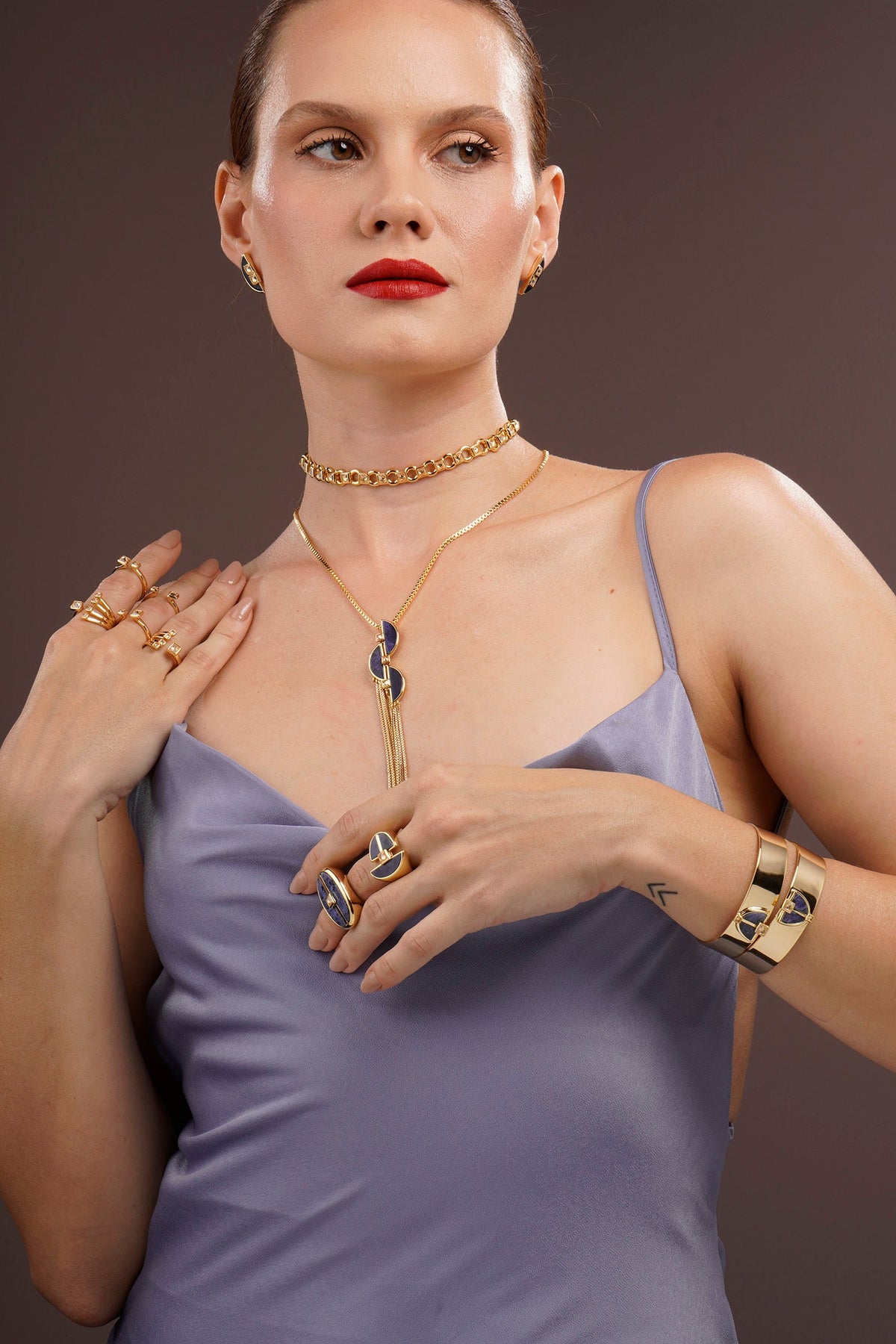 Connection Fringe Necklace Sodalite