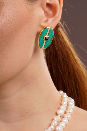 Inspire Earrings Malachite