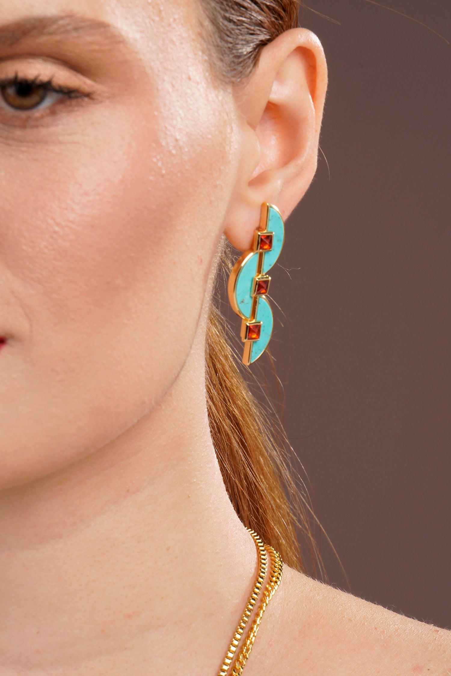 Connection Studs Blue Howlite