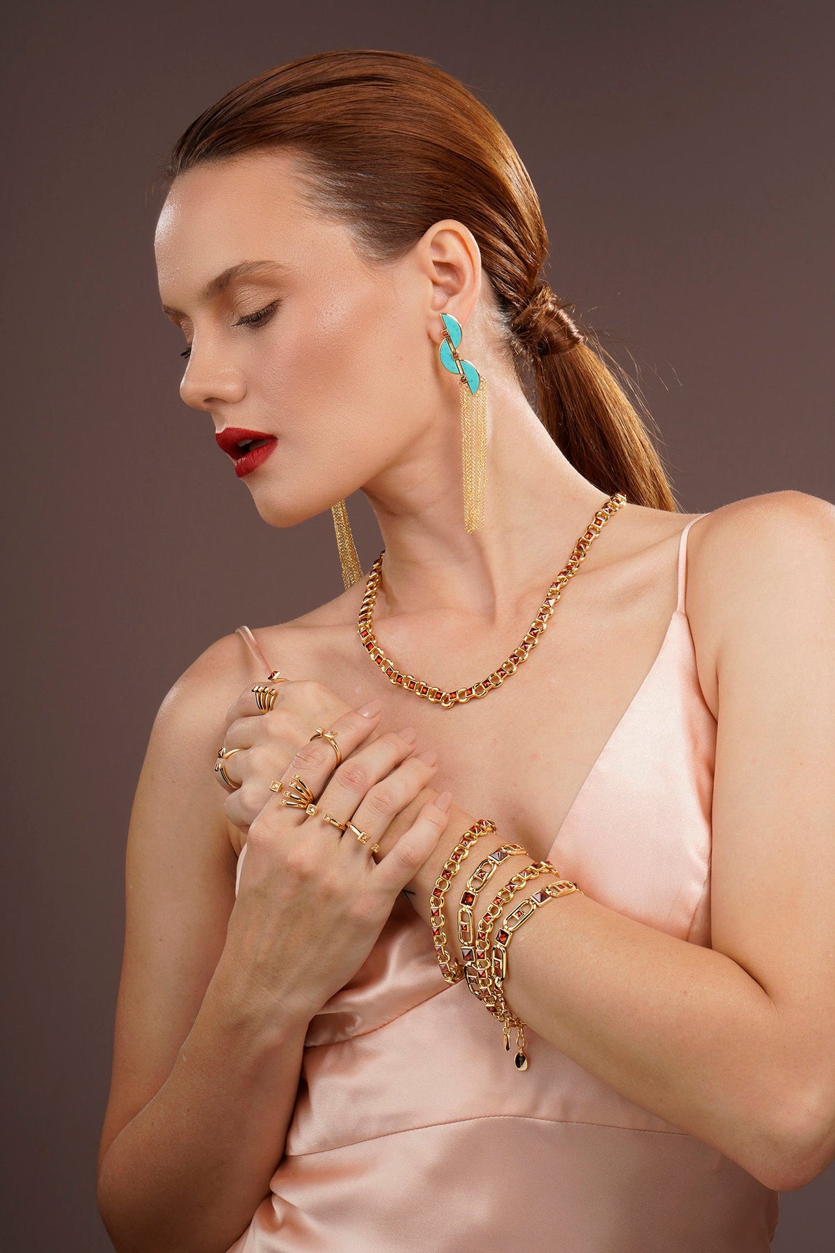 Balance Necklace Red