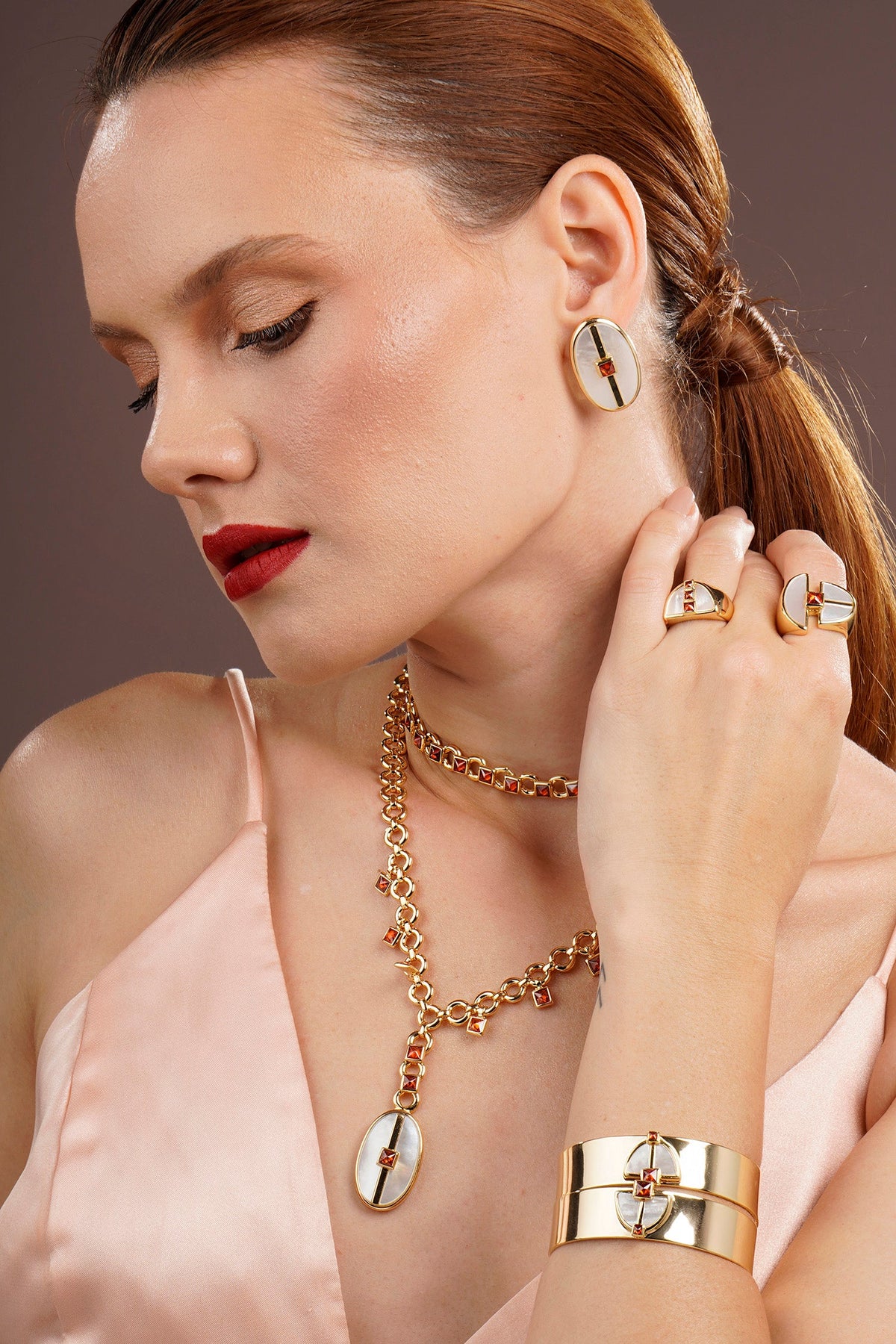 Inspire Earrings White Mother of Pearl