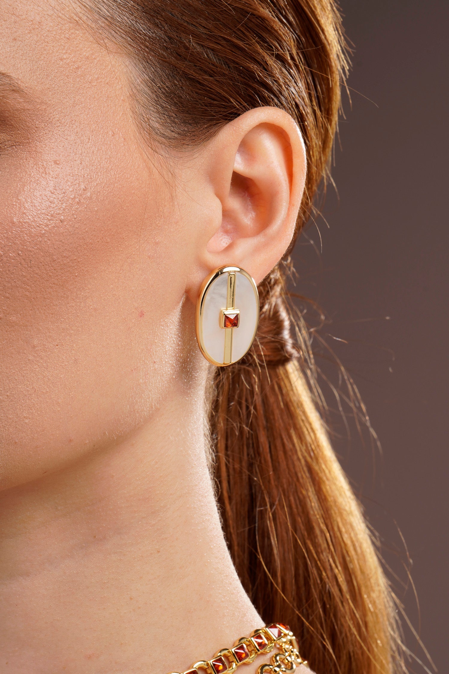 Inspire Earrings White Mother of Pearl