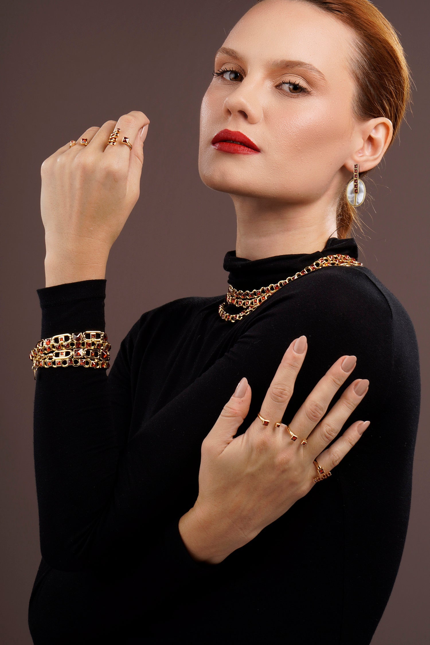 Inspire Drop Stud White Mother of Pearl