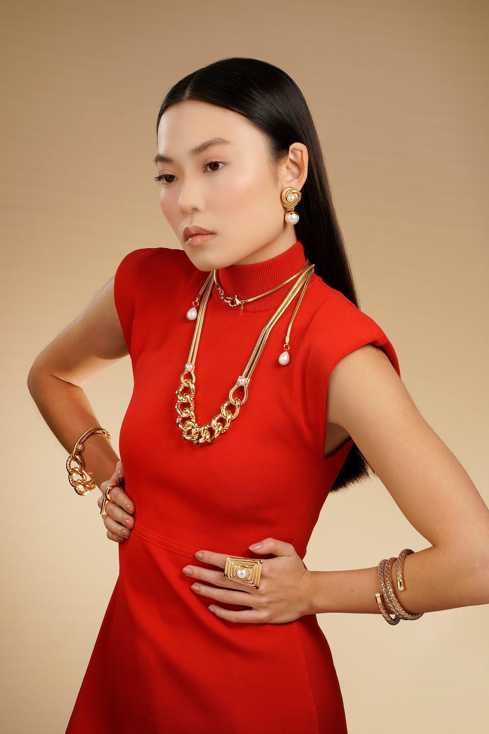 Vietnam Flower Earring 18K Gold Plated