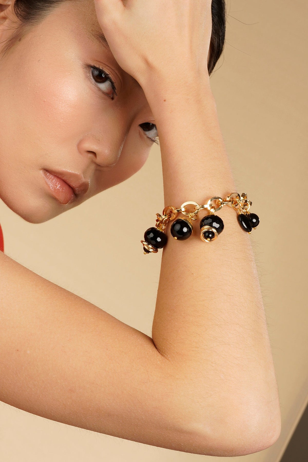 Taj Mahal Charm Bracelet - Black