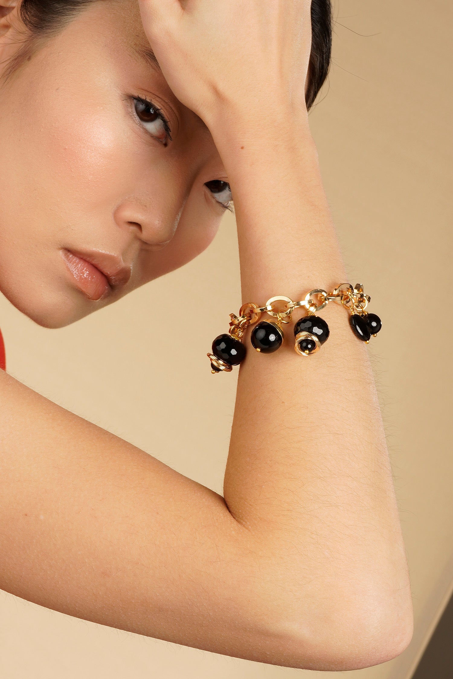 Taj Mahal Charm Bracelet - Black