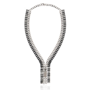 Noble Zipper Necklace Silver