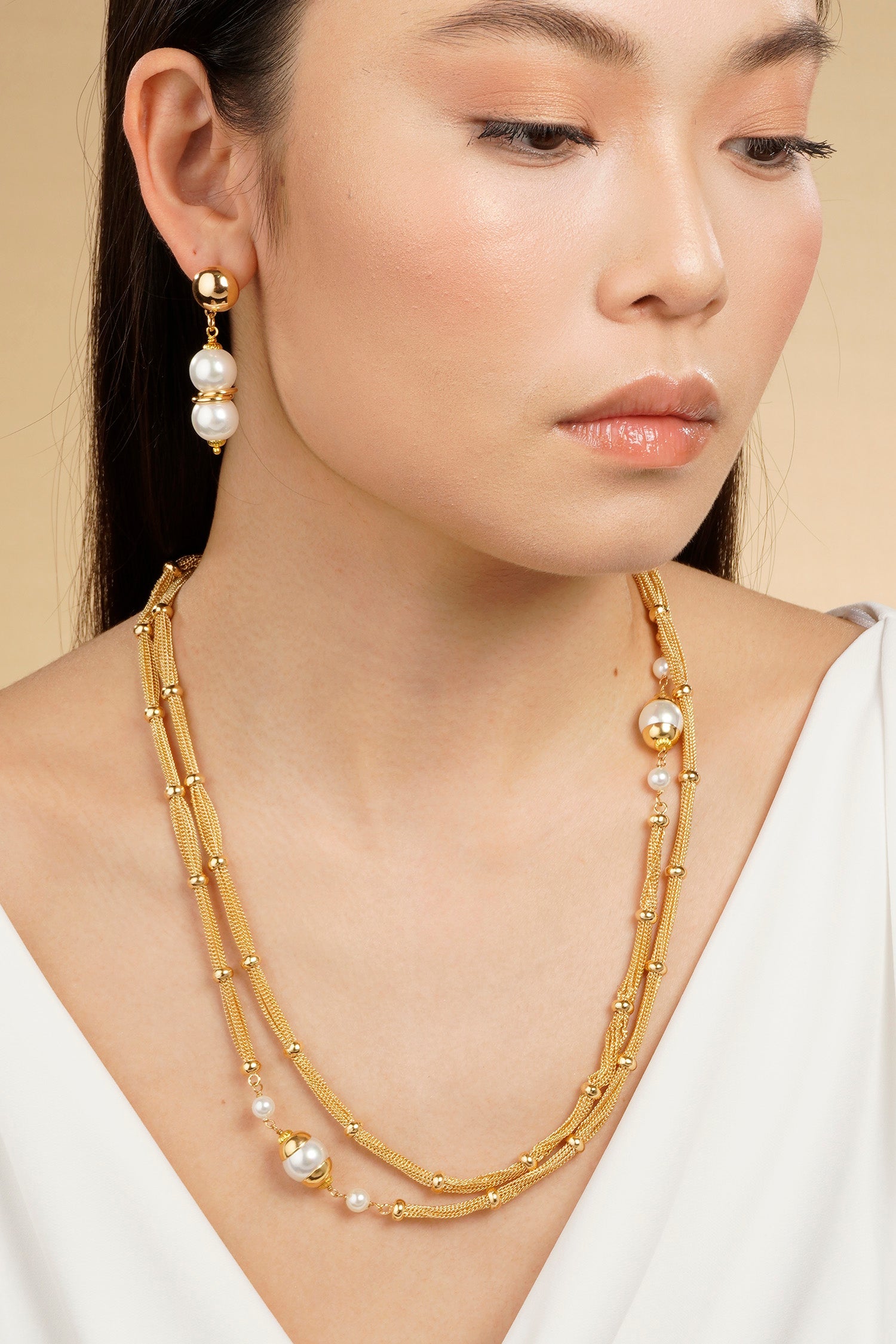 Mini Taj Mahal Earring - Pearl