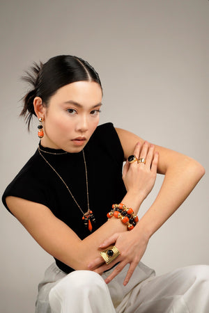Thailand Earrings - Orange
