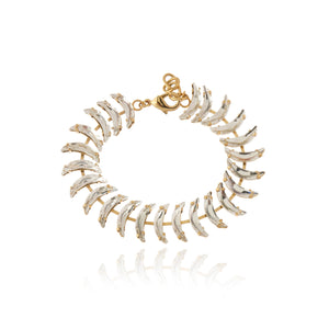 Helene Moon Bracelet Crystal Gold