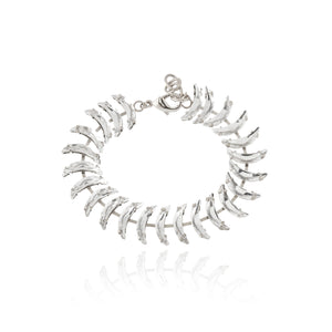 Helene Moon Bracelet Crystal Silver