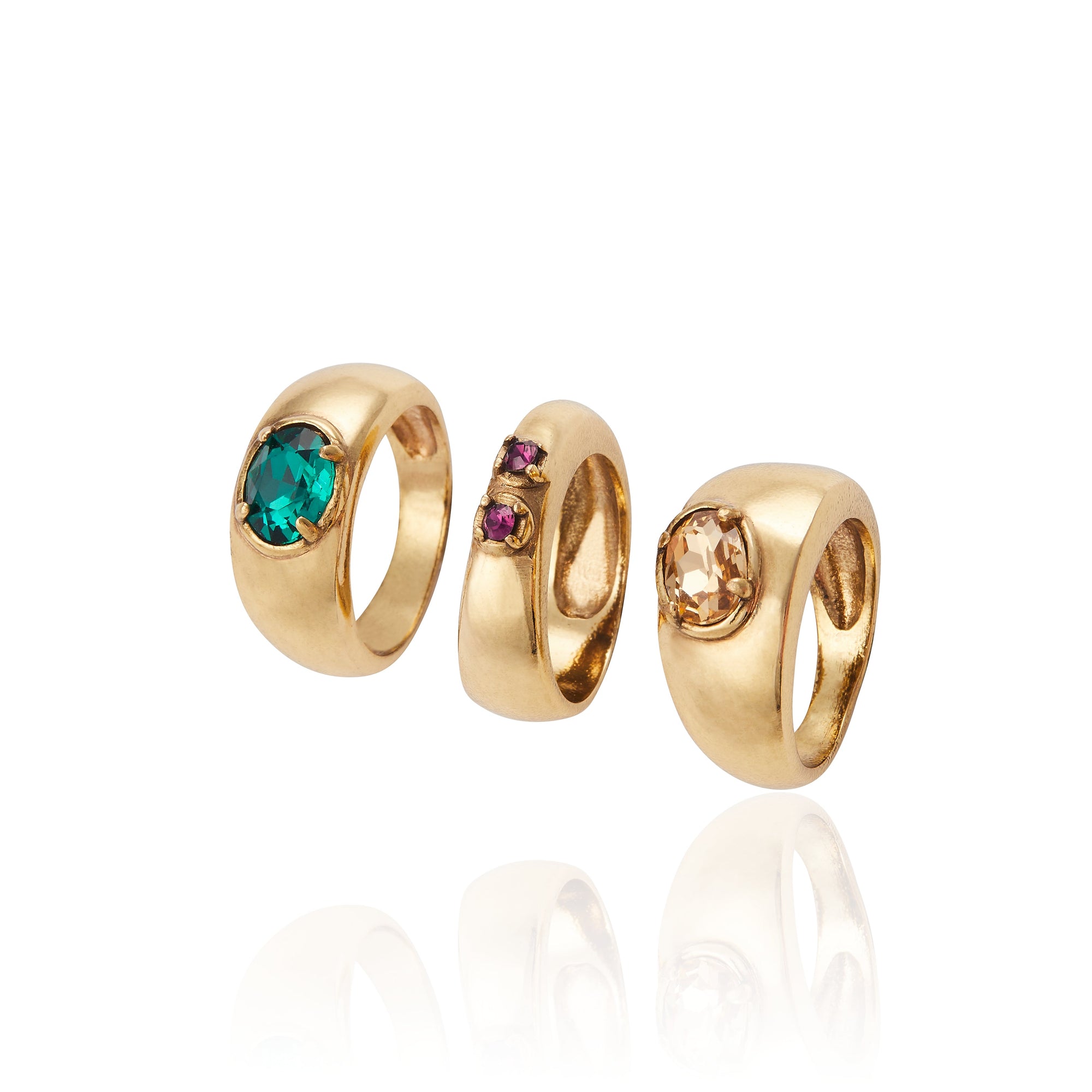 Milano Trio Ring - Emerald