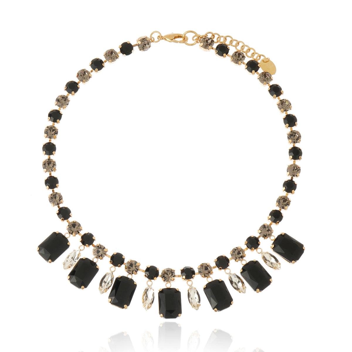 Lucida Necklace Crystal Black Diamond - Silver