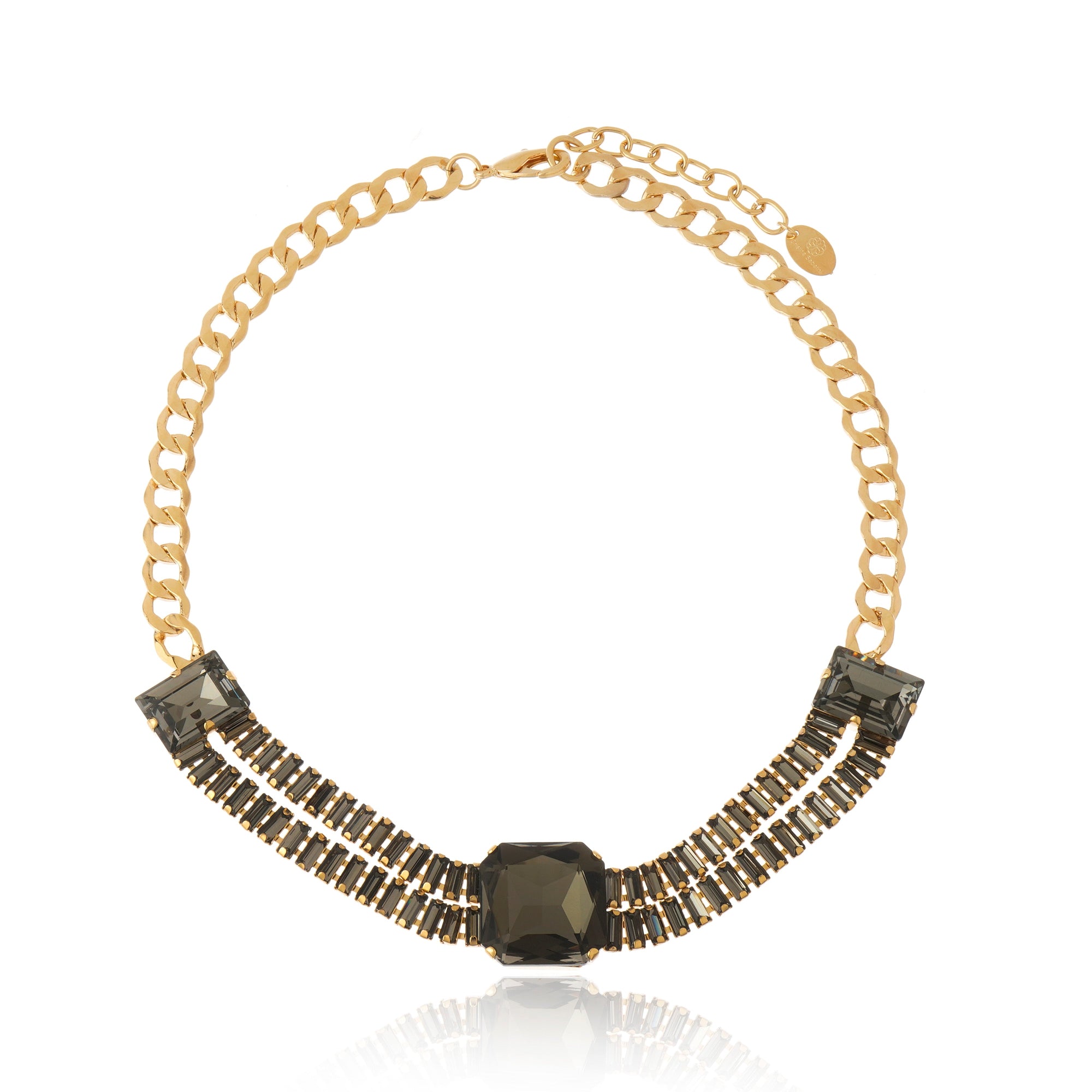 Lucida Stone Necklace Black Diamond - Gold
