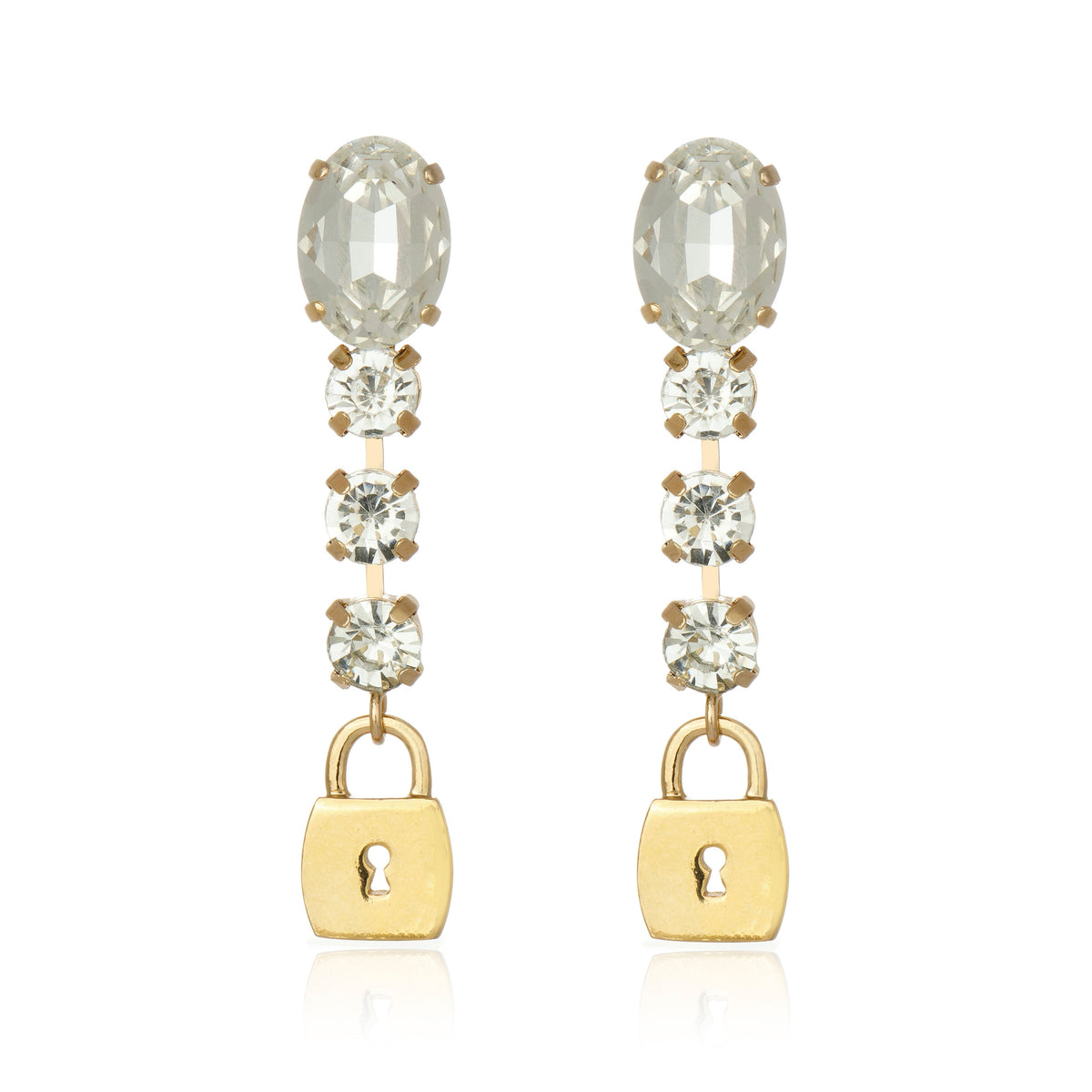 Rana Drop Earring Purple Gold
