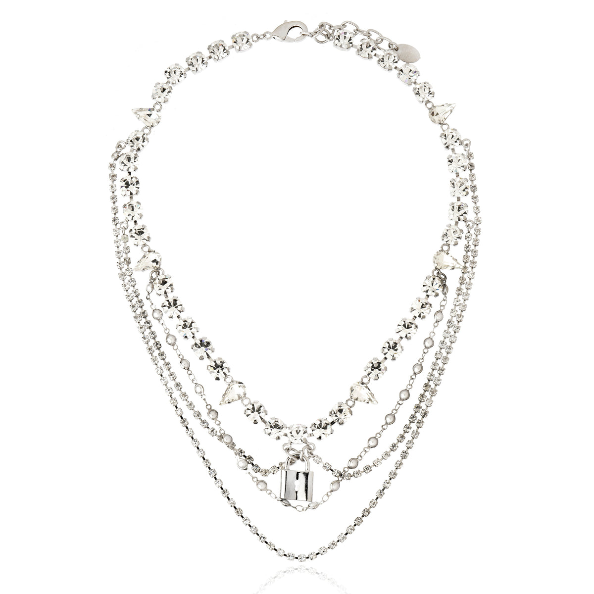 Rana Necklace Crystal Silver