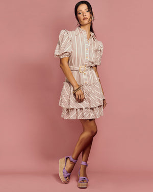 Ava Puff Sleeve Mini Dress - Mutli.