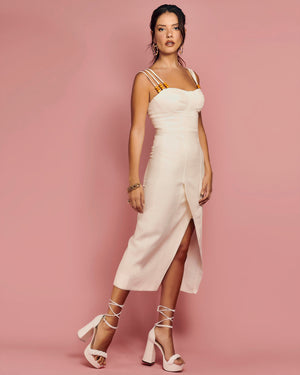 Athena Midi Dress - White