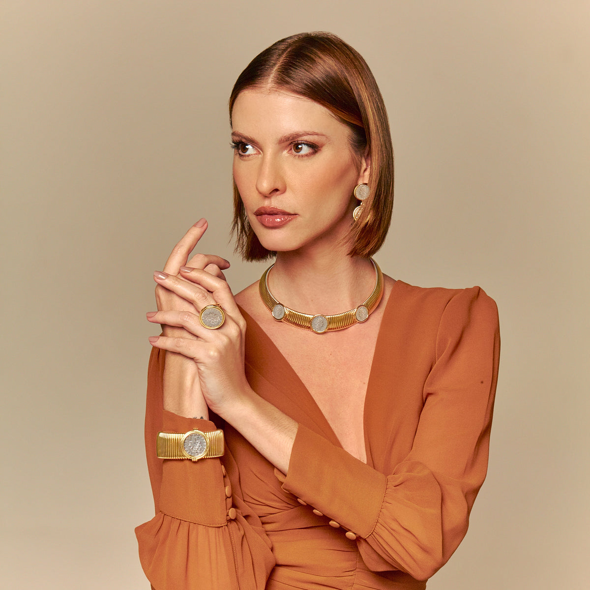 Chloe Coin Bracelet - Gold